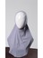Gri Pratik Hazır Geçmeli Genç Tesettür Bone Sandy Kumaş Düz Hijab 2312_15 1