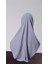 Gri Pratik Hazır Geçmeli Genç Tesettür Bone Sandy Kumaş Düz Hijab 2312_15 2