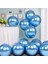 12&quot; Krom Metalik Mavi Balon 5 Adet 1