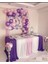50 Adet Metalik Mor ve Pembe Pastel Beyaz Balon +5 mt Balon Zinciri 1