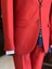 Italyan Stil Slim Fit Ceket Pantolon Takım Elbise Kırmızı T11350 2