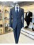 Italyan Stil Ceket Yelek Pantolon Erkek Takım Elbise Lacivert T11118 3