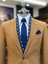 Italyan Stil Slim Fit Ceket Pantolon Takım Elbise Camel T11347 3