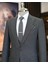 Italyan Stil Slim Fit Erkek Ceket Yelek Pantolon Takım Elbise Gri T11025 3