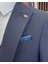 İtalyan stil slim fit erkek ceket yelek pantolon takım elbise lacivert T11685 4