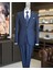 Italyan Stil Slim Fit Ceket Yelek Pantolon Takım Elbise Lacivert T11477 1