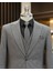 Italyan Stil Ceket Yelek Pileli Pantolon Takım Elbise Gri T11326 4