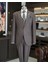 Italyan Stil Slim Fit Ceket Yelek Pantolon Takım Elbise Kahverengi T11482 4