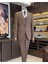 Italyan Stil Slim Fit Erkek Ceket Yelek Pantolon Takım Elbise Kahverengi T11552 1