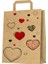 Flat Saplı Kraft Poşet 22X27,5X8 -Kalp- 1