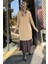 Bej Düğme Detaylı Tesettür Triko Tunik P-00009189 4