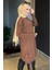 Kahve Düğme Detaylı Tesettür Triko Tunik P-00009189 3