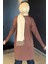 Kahve Düğme Detaylı Tesettür Triko Tunik P-00009189 4