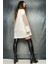 Tül Kollu Geniş Kesim Mini Tunik Elbise Sweatshirt 3
