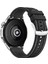 Huawei Watch Gt4 (46MM) Için Spor Örgü Desenli Dikişli Silikon KORDON-102 Siyah 2
