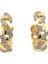 Swarovski Taşlı Gurmet Model Yarım Halka Altın Küpe 2