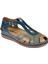 Deri Comfort Kadın Sandalet FOR-22521 Kot Mavi 1