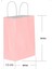 Büküm Saplı Kraft Kağıt Çanta Karton Hediyelik Poşet Torba - Pembe - 18X24 Cm. -25 Adetlik 4 Paket 3