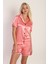 Sonsuz Şıklık Saten Şortlu Gömlek Yakalı Pijama Takımı 4