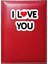 Kişiye Özel I Love You 1 Görselli Kırmızı Ruhsat Kabı 1