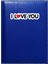 Kişiye Özel I Love You 8 Görselli Lacivert Ruhsat Kabı 1
