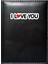 Kişiye Özel I Love You 8 Görselli Siyah Ruhsat Kabı 1