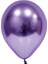 5 Inç Küçük Boy Krom Balon 10 Adet Violet 1