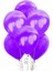 12 Inç Standart Boy Metalik Balon 50 Adet Mor 1