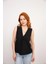 Siyah V Yaka Sıfır Kol Bluz 3