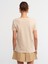 3470 V Yaka Basic T-Shirt-Açık Bej 2