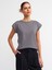 3504 Bisiklet Yaka Penye T-Shirt-Füme 1