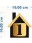Kişiye Özel Dekoratif Ev Temalı Daire Kapı Numarası Kapı Süsü Gold Aynalı Pleksi 2