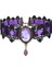 Harajuku Gothic Chokers Mor Dantel Kolye 1