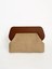 Kadın Kahve Deri Detaylı Jüt Clutch El Çantası 1