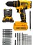 Tekno Trust Çift Akü Metal Şanzıman 128 Vf 14 Ah Darbeli Çift Akülü Şarjlı Matkap 24 Parça Akülü Vidalama Set 2 1
