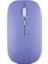 Samsung Galaxy Tab Active 3 T577 8" Uyumlu Kablosuz Bluetooth Şarjlı Mini Q Klavye Mouse Set - Mor 3