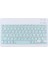 Samsung Galaxy Tab Active 3 T577 8" Uyumlu Kablosuz Bluetooth Şarjlı Mini Q Klavye Mouse Set - Mavi 2