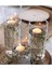 3'lü Silindir Mumluk -Rsglassware Çap 9 cm - Boyları 12 - 15 - 20 cm 2