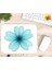 Mavi Çiçek Temalı Renkli Baskılı Özel Tasarım Dikdörtgen Kaydırmaz Mousepad 1