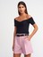 10528 Bardot Yaka Fitilli Triko Top-Siyah 1