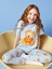 Bisiklet Yaka Baskılı Kısa Kollu Kız Çocuk Pijama Takımı 2