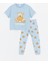 Bisiklet Yaka Baskılı Kısa Kollu Kız Çocuk Pijama Takımı 4