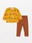 Bisiklet Yaka Uzun Kollu Baskılı Erkek Bebek Sweatshirt ve Pantolon 2'li 1