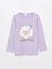 Lcw Kids Bisiklet Yaka Baskılı Uzun Kollu Kız Çocuk Pijama Takımı 2