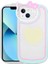 iPhone 13 - Uyumlu Kedi Figürlü Transparan Pop Soketli Ritmik Kapak-Beyaz 1