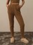 Kadın Camel Lüks Pamuk Dokulu Regular Fit Pantolon 2