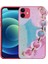 iPhone 11 - Uyumlu Simli Desenli El Askılı Tutacaklı Elsa Silikon Kapak-Pembe 2