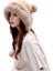 Bayanlar Sonbahar ve Kış Sevimli Mickey Kürk Topu Kazak Kap Sıcak Artı Polar Earmuffs Örme Şapka (Yurt Dışından) 1