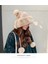 Bayanlar Sonbahar ve Kış Sevimli Mickey Kürk Topu Kazak Kap Sıcak Artı Polar Earmuffs Örme Şapka (Yurt Dışından) 2