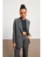 Loose Fit Feminen Antrasit Kadın Blazer Ceket 2